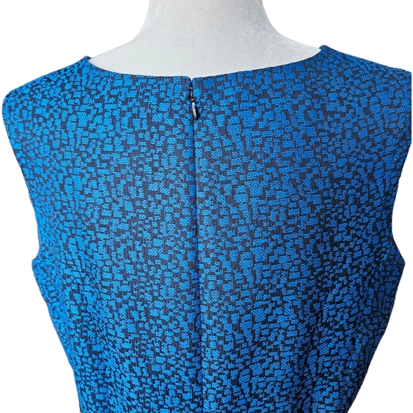 Jones Studio blue and black fit and flare midi dress sleeveless size 12 - Picture 8 of 16